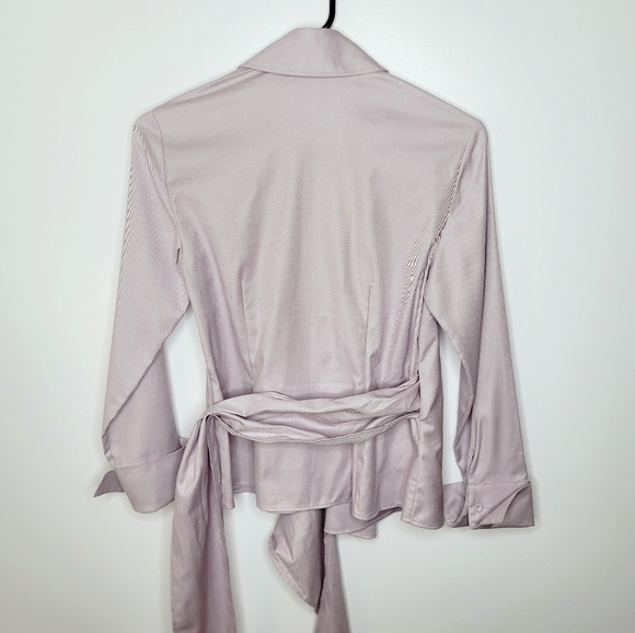 2/$30 🌻 | Ann Taylor | Purple Wrap Around Tie Blouse - Picture 8 of 16